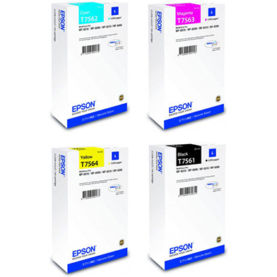 Epson T756 Standard Ink Pack CMY (1,500 Pages) + Black (2,500 Pages)