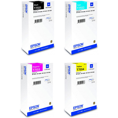 Epson  T755XL Standard XL Ink Pack CMY (4,000 Pages) + Black (5,000 Pages)