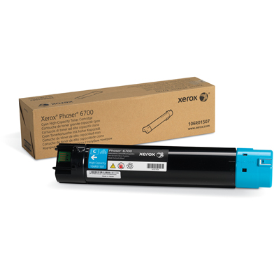 Xerox 106R01507 Cyan High Capacity Toner Cartridge (12,000 Pages)