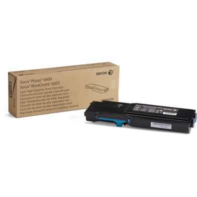 Xerox 106R02229 High Capacity Cyan Toner Cartridge (6,000 Pages)