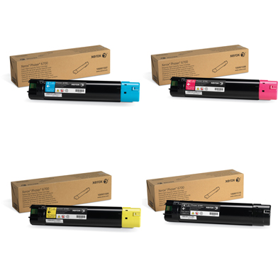 Xerox  Hi -Cap Toner Value Pack 18K Black 12K CMY