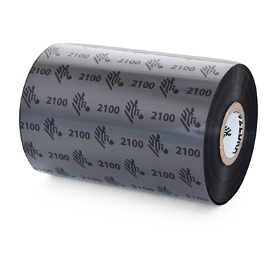 Zebra 02100BK08045 2100 Wax Ribbon (80mm x 450m)