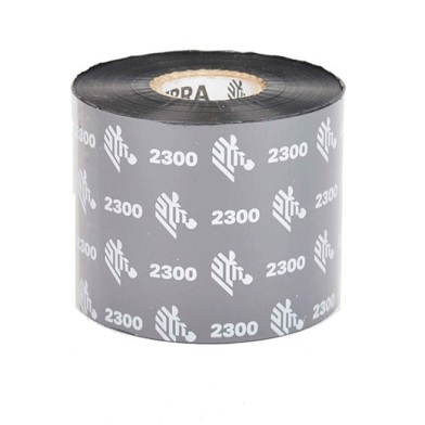 Zebra 02300BK22045 2300 Standard Wax Ribbon (220mm x 450m)