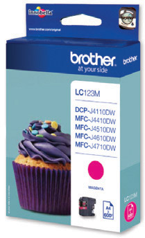 Brother LC123M Magenta Ink Cartridge (600 pages)