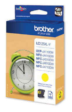Brother LC125XLY Hi-Cap Yellow Ink Cartridge (1,200 pages)