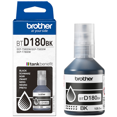 Brother BTD180BK BTD-180BK Black Ink Bottle (7,500 Pages)
