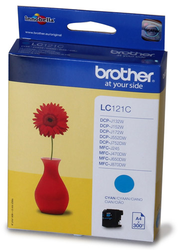 Brother LC121C Cyan Ink Cartridge (300 pages)
