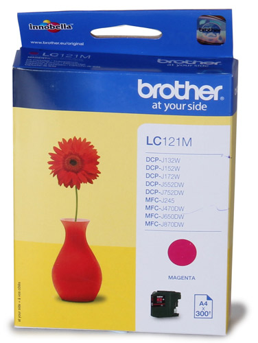 Brother LC121M Magenta Ink Cartridge (300 pages)