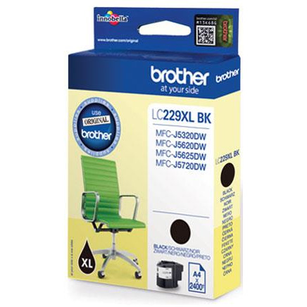 Brother LC229XLBK Black XL Ink Cartridge (2400 pages)