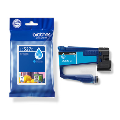 Brother LC527C LC-527C Cyan Ink Cartridge (900 Pages)