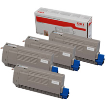OKI Toner Rainbow Pack CMY (6,000 Pages) K (8,000 Pages) 