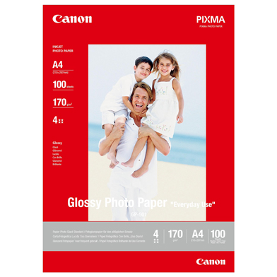 Canon 0775B001 GP-501 Glossy Photo Paper - 170gsm (A4 / 100 Sheets)