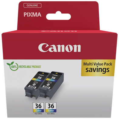 Canon 1509B012 PGI-35BK Black Ink Cartridge Twin Pack (2 x 191 Pages)