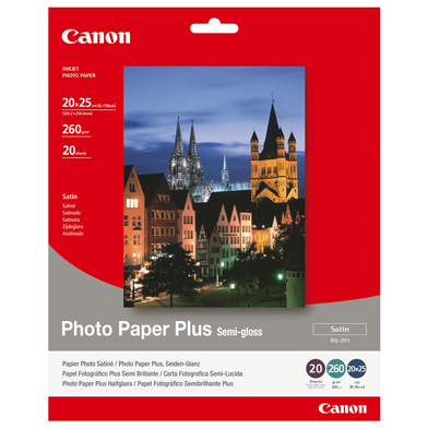 Canon 1686B018 SG-201 Semi-Gloss Photo Paper - 260gsm (20 x 25cm / 50 Sheets)