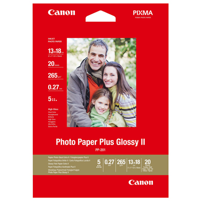 Canon 2311B018 PP-201 Glossy Photo Paper Plus - 265gsm (13 x 18cm / 20 Sheets)