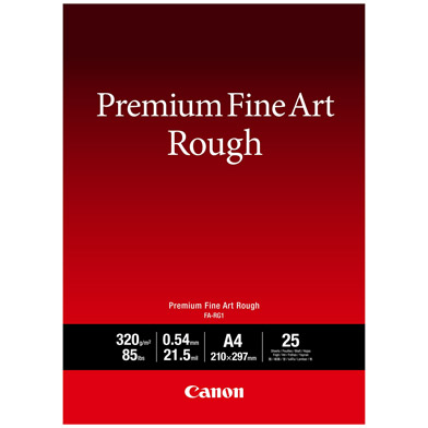 Canon 4562C001 FA-RG1 Premium Fine Art Rough Photo Paper - 320gsm (A4 / 25 Sheets)