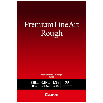 Canon 4562C004 FA-RG1 Premium Fine Art Rough Photo Paper - 320gsm (A3+ / 25 Sheets)