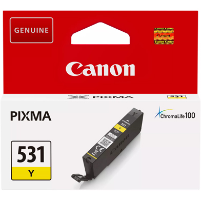 Canon 6121C001 CLI-531Y Yellow Ink Cartridge (191 Pages)