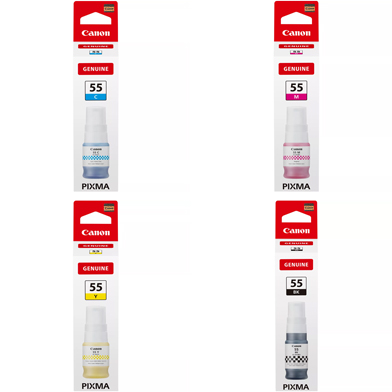 Canon  GI-55 Ink Bottle Value Pack CMYK (3,000 Pages)