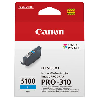 Canon 6953C001 PFI-5100C Cyan Ink Cartridge (14.4ml)
