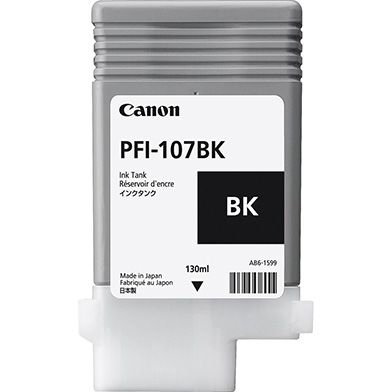 Canon 6705B001AA PFI-107BK Black Ink Cartridge (130ml)