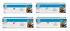 Genuine HP Toner Rainbow Pack CMY (21k) + Black (19.5k)