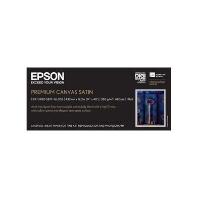 Epson C13S041846 Premium Canvas Satin Paper Roll - 350gsm (17" x 12.2m)