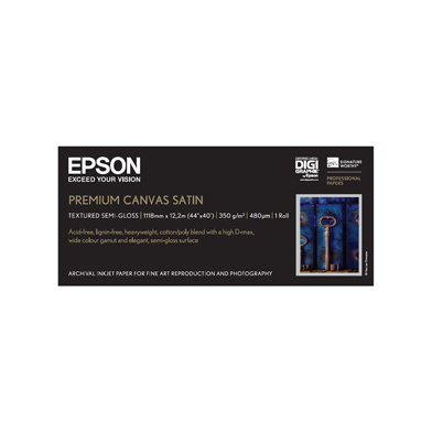 Epson C13S041848 Premium Canvas Satin Paper Roll - 350gsm (44" x 12.2m)