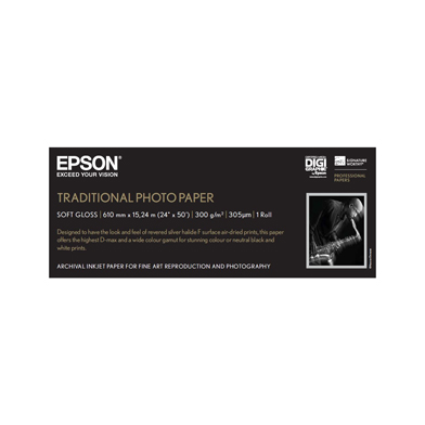 Epson C13S045055 Traditional Photo Paper Roll - 300gsm (24" x 15m)