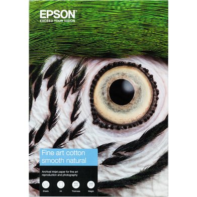 Epson C13S450267 Fine Art Cotton Smooth Natural Paper - 300gsm (A4 / 25 Sheets)