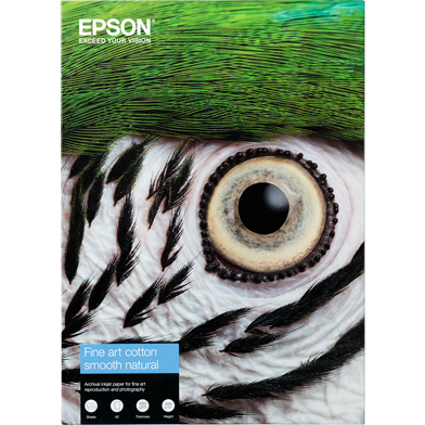 Epson C13S450269 Fine Art Cotton Smooth Natural Paper - 300gsm (A2 / 25 Sheets)