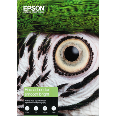 Epson C13S450274 Fine Art Cotton Smooth Bright Paper - 300gsm (A4 / 25 Sheets)