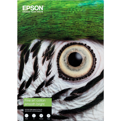 Epson C13S450276 Fine Art Cotton Smooth Bright Paper - 300gsm (A2 / 25 Sheets)