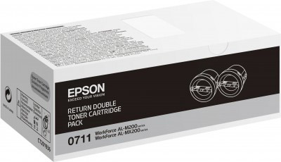 Epson C13S050711 S050711 Twin Pack Toner Cartridges (2 x 2,500 pages)