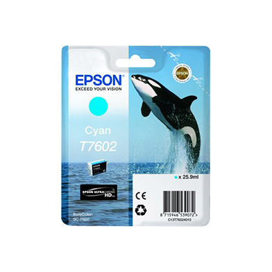 Epson C13T76024010 T7602 Cyan Ink Cartridge (25.9ml)