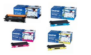 Brother  TN-130 Toner Rainbow Pack CMY (1,500 Pages) + Black (2,500 Pages)