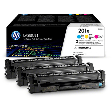 HP  201X Tri-Pack Toner Cartridges CMY (2,300 Pages)