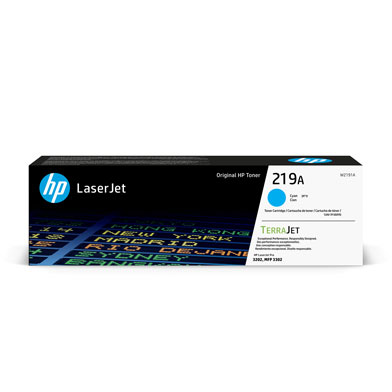 HP W2191A 219A Cyan Toner Cartridge (1,200 Pages)