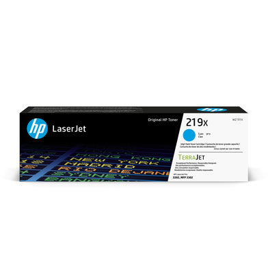 HP W2191X 219X High Capacity Cyan Toner Cartridge (2,500 Pages)