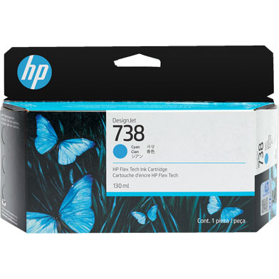 HP 498N5A 738 Cyan Ink Cartridge (130ml)