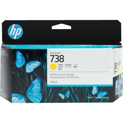 HP 498N7A 738 Yellow Ink Cartridge (130ml)