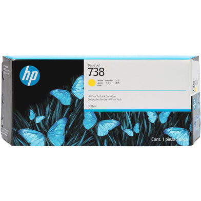 HP 676M8A 738 High Capacity Yellow Ink Cartridge (300ml)