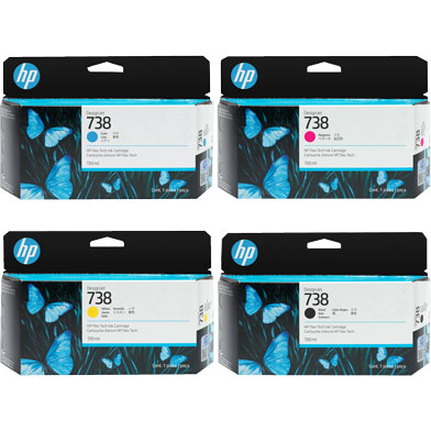 HP  738 CMYK Ink Cartridge Value Pack (130ml)