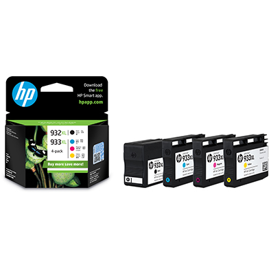 HP 932XL + 933XL Ink Multipack K (1K Pages) CMY (825 Pages) 