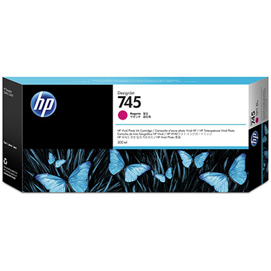 HP F9K01A 745 Magenta DesignJet Ink Cartridge 300ml