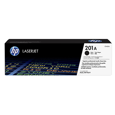 HP CF400A 201A Black Toner Cartridge (1,500 Pages)