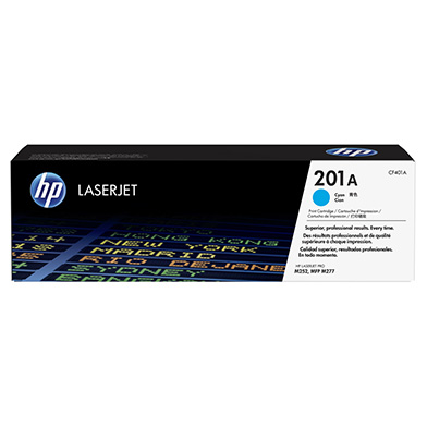 HP CF401A 201A Cyan Toner Cartridge (1,400 Pages)