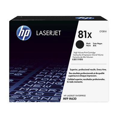 HP CF281X 81X High Capacity Black Toner Cartridge (25,000 Pages)