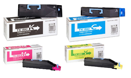 Kyocera TK-880 Toner Rainbow Pack CMY (18,000 Pages) K (25,000 Pages)