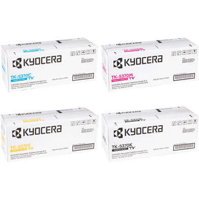 Kyocera TK-5370 Toner Value Pack CMY (5,000 Pages) K (7,000 Pages)